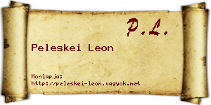 Peleskei Leon névjegykártya